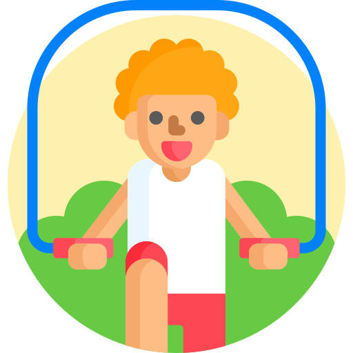 man jumping rope in front of the sun